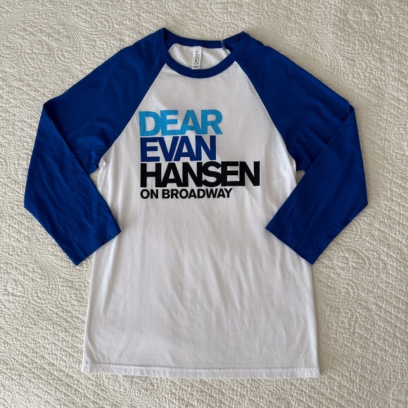 Dear Evan Hansen the Musical Broadway Raglan Baseball Tee Shirt Top Small - Picture 1 of 7